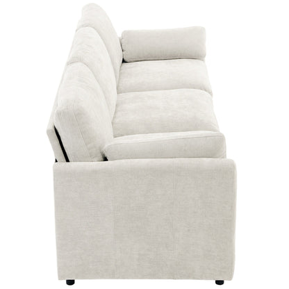 Roomfitters 89 Oversized Upholstered 3-Seater Cloud Sofa with Dual Plush Cushions