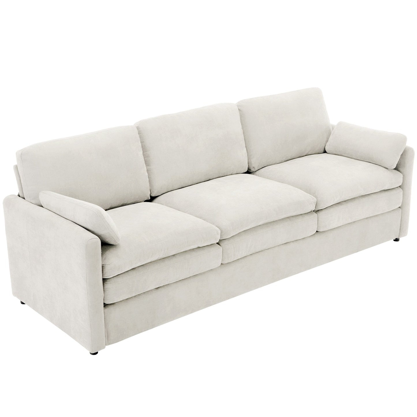 Roomfitters 89 Oversized Upholstered 3-Seater Cloud Sofa with Dual Plush Cushions