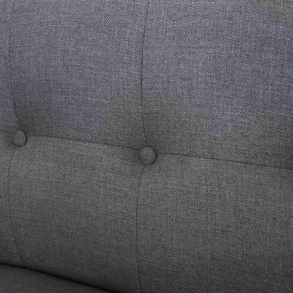 Roomfitters Charming Compact Loveseat with Button Tufted Back and Waffle Stitching for Small Spaces, Upholstered in Soft Fabric