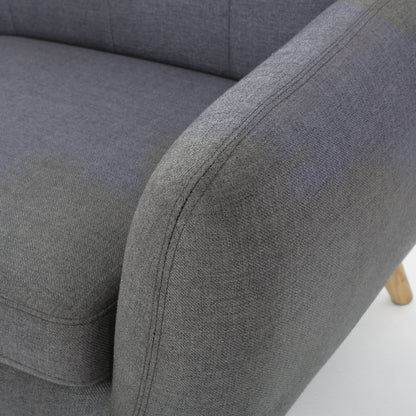 Roomfitters Charming Compact Loveseat with Button Tufted Back and Waffle Stitching for Small Spaces, Upholstered in Soft Fabric
