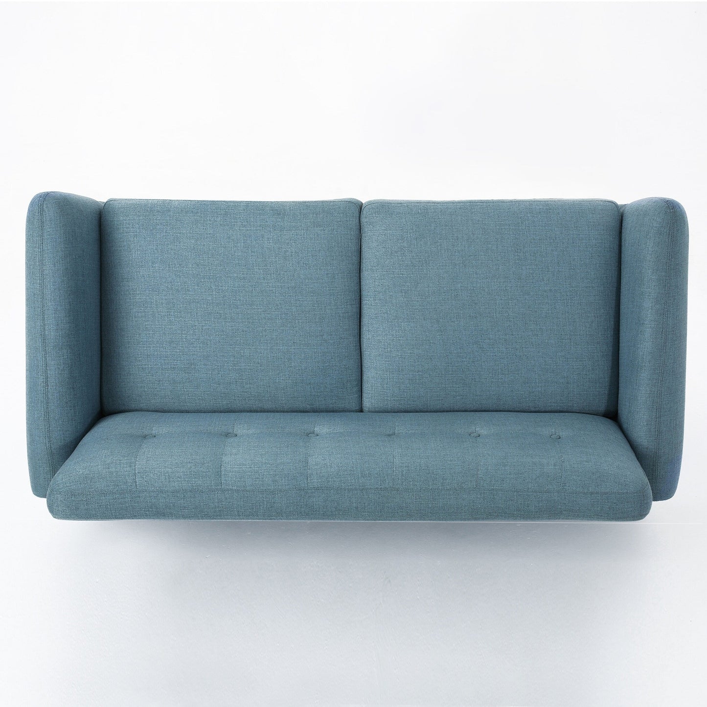 Roomfitters Charming Compact Loveseat with Button Tufted Back and Waffle Stitching for Small Spaces, Upholstered in Soft Fabric