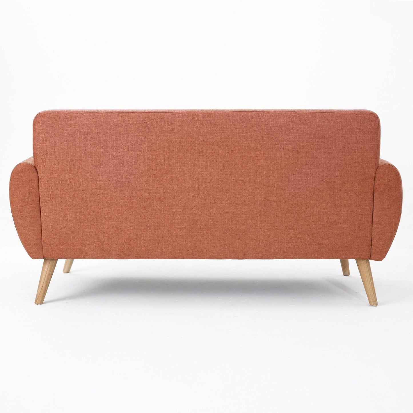 Roomfitters Charming Compact Loveseat with Button Tufted Back and Waffle Stitching for Small Spaces, Upholstered in Soft Fabric