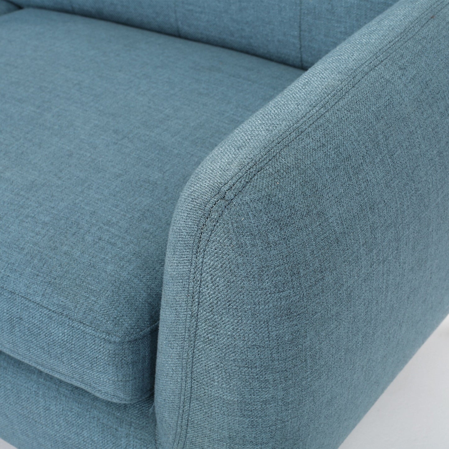 Roomfitters Charming Compact Loveseat with Button Tufted Back and Waffle Stitching for Small Spaces, Upholstered in Soft Fabric