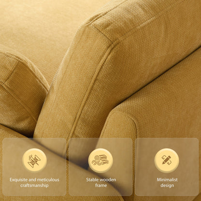 Roomfitters Chenille Oversized Accent Chair with Pillows, Comfy Upholstered Lounge Armchair for Living Room