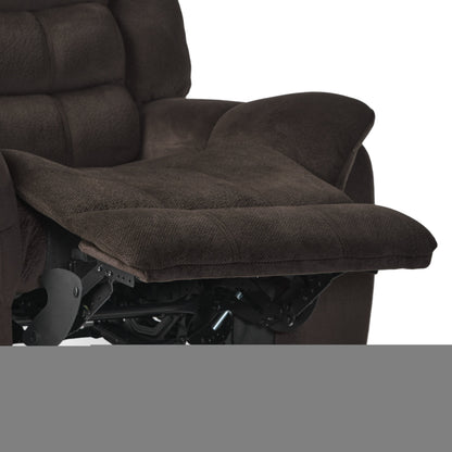 Roomfitters Classic Design, Brown Plush Fabric, Glider Recliner