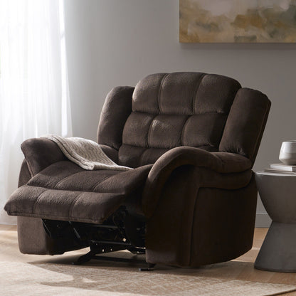 Roomfitters Classic Design, Brown Plush Fabric, Glider Recliner