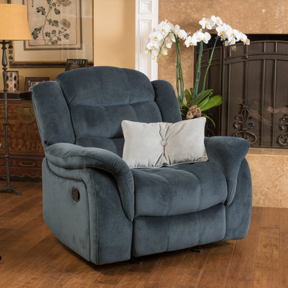 Roomfitters Classic Design, Brown Plush Fabric, Glider Recliner