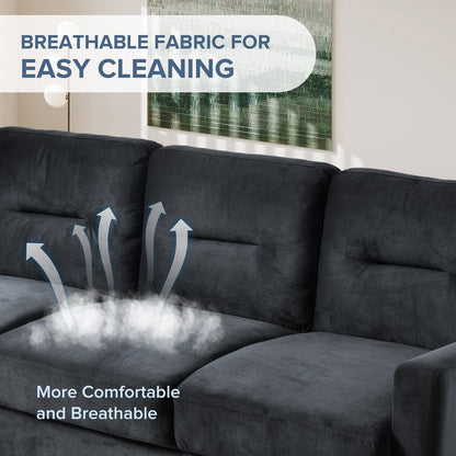 Roomfitters Comfortable Sectional Seater Couch and Sofa Set for Living Room, Bedroom, Office | Small Space Furniture