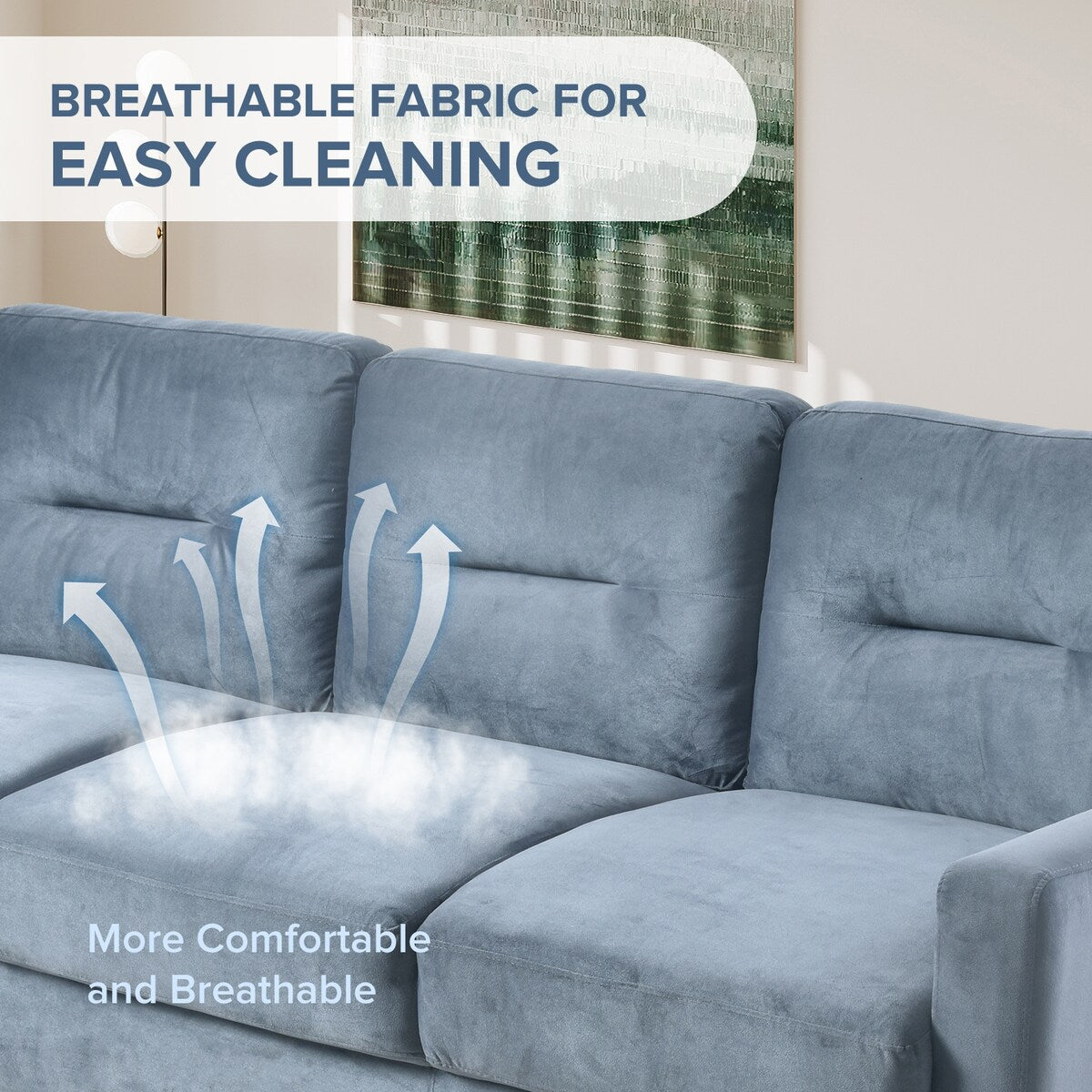 Roomfitters Comfortable Sectional Seater Couch and Sofa Set for Living Room, Bedroom, Office | Small Space Furniture