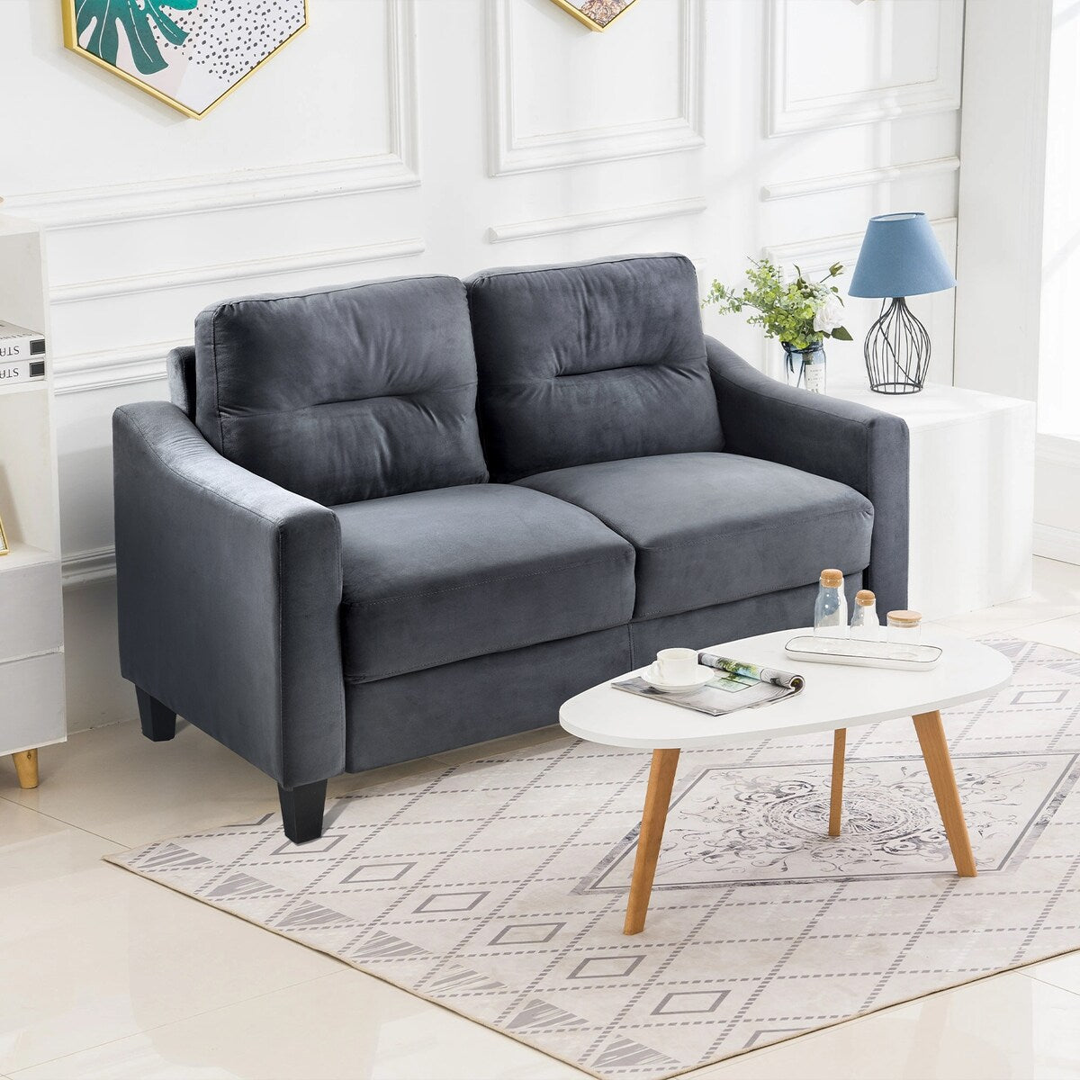 Roomfitters Comfortable Sectional Seater Couch and Sofa Set for Living Room, Bedroom, Office | Small Space Furniture
