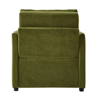 Roomfitters Convertible Sleeper Sofa with Pull-Out Bed 5-Position Adjustable Backrest Side Pockets & Storage Basket