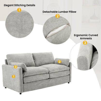 Roomfitters Cozy Oversized Cloud Sofa Group Upholstered 3-Piece Set with Double Plush Cushions for Living Room