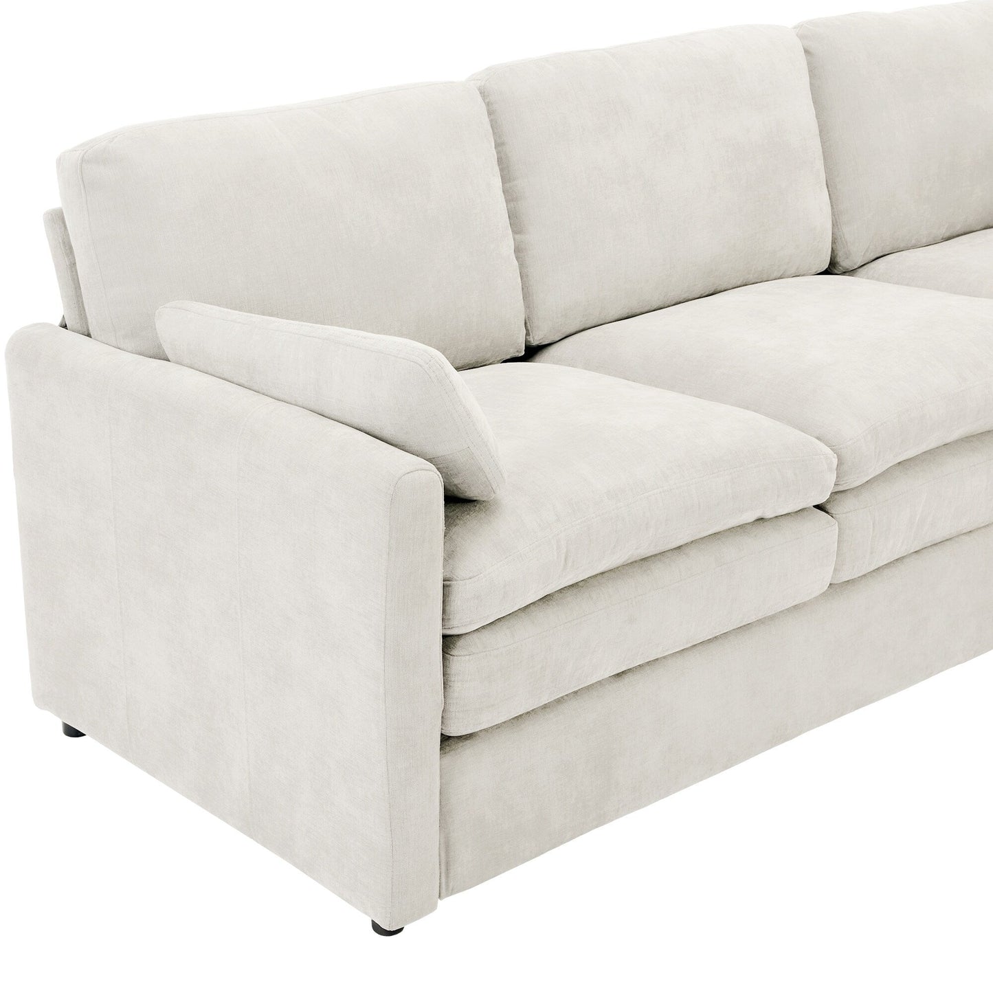 Roomfitters Cozy Oversized Cloud Sofa Group Upholstered 3-Piece Set with Double Plush Cushions for Living Room