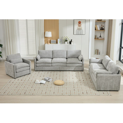 Roomfitters Cozy Oversized Cloud Sofa Group Upholstered 3-Piece Set with Double Plush Cushions for Living Room