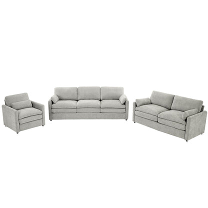 Roomfitters Cozy Oversized Cloud Sofa Group Upholstered 3-Piece Set with Double Plush Cushions for Living Room