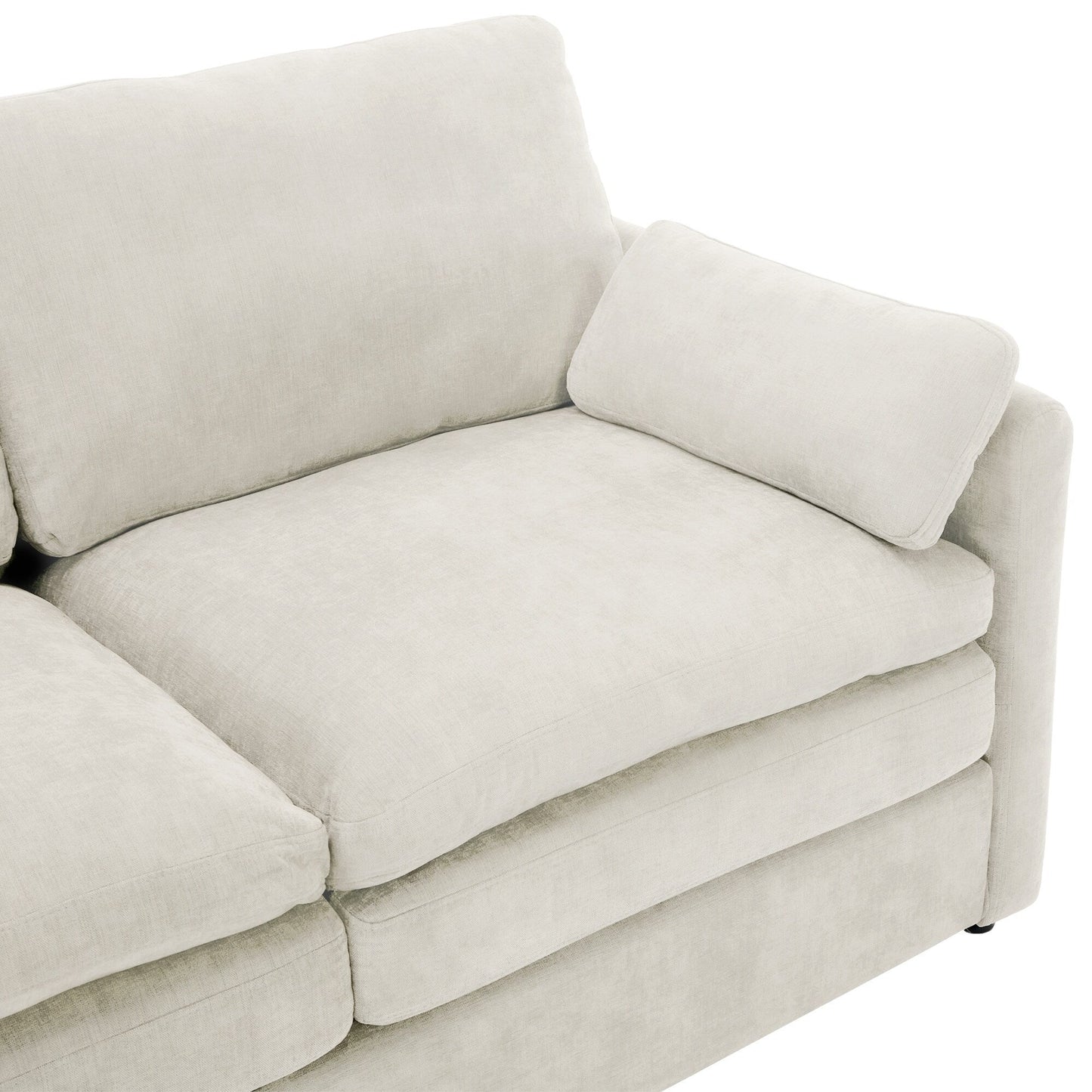 Roomfitters Cozy Oversized Cloud Sofa Group Upholstered 3-Piece Set with Double Plush Cushions for Living Room
