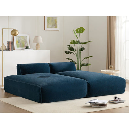 Roomfitters Foam-Filled Modular Sofa Bed with 2-Piece Free Layout, Compressed and No Assembly Floor Couch