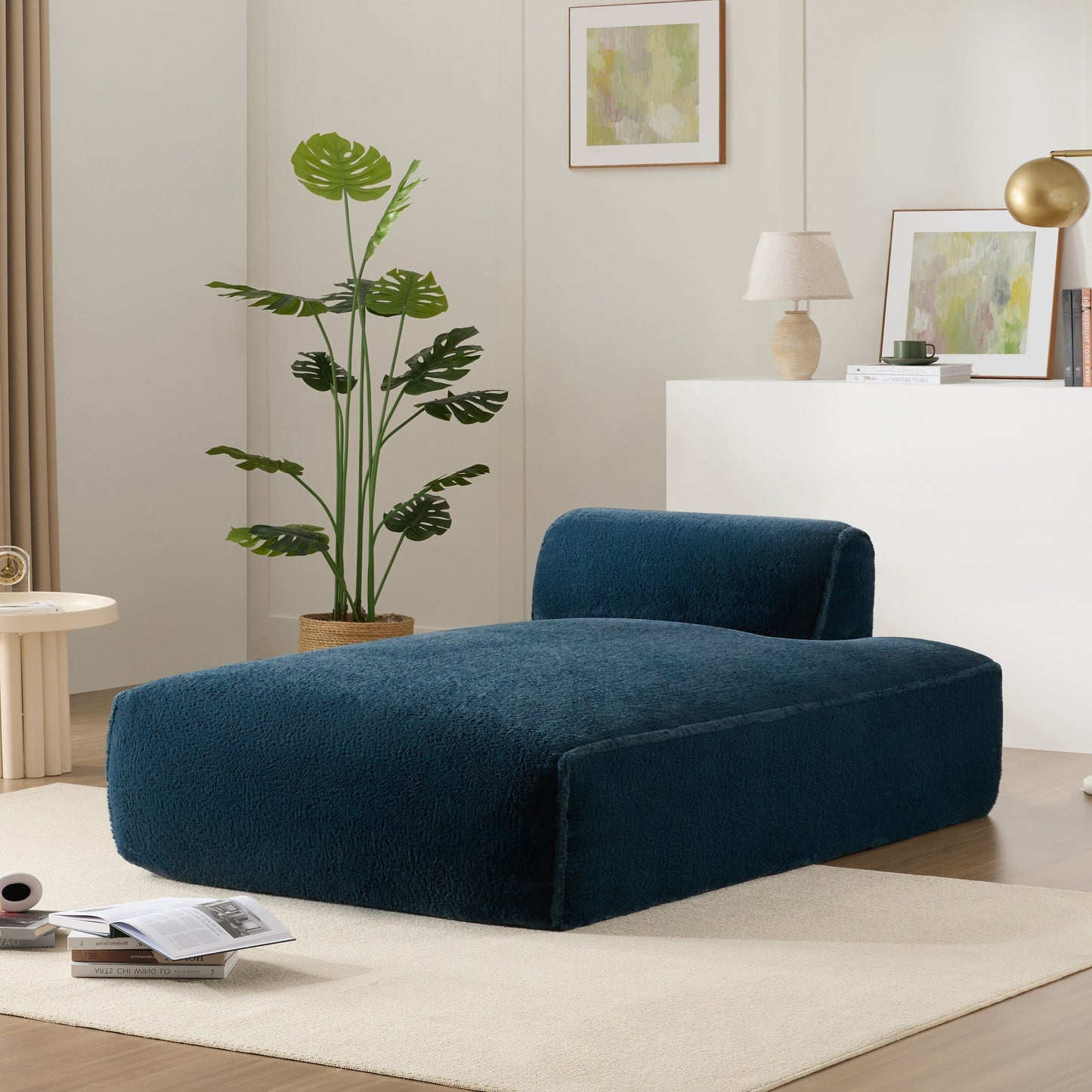 Roomfitters Left-Facing Modular Sofa with Foam-Filled Seat, Compressed Floor Couch for Living Room, No Assembly Needed
