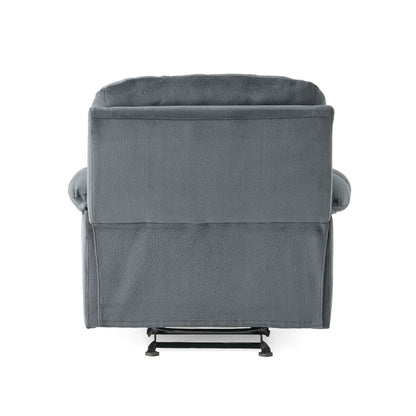 Roomfitters Luxurious Manual Recliner Chair in Chocolate with Skin-Friendly Fabric and Dual Cup Holders