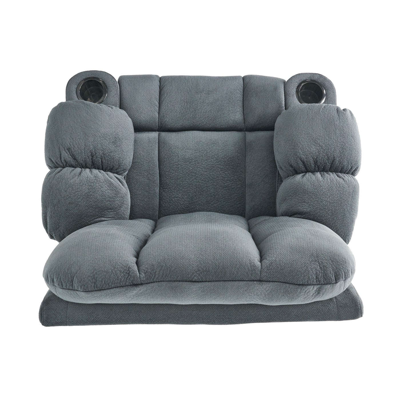 Roomfitters Luxurious Manual Recliner Chair in Chocolate with Skin-Friendly Fabric and Dual Cup Holders