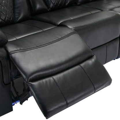 Roomfitters Manual Recliner Loveseat with Hideaway Storage, Dual Cup Holders, and Comfortable Design