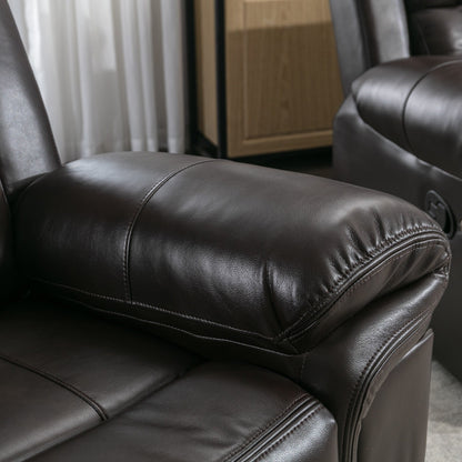 Roomfitters Manual Recliner Loveseat with Hideaway Storage, Dual Cup Holders, and Comfortable Design