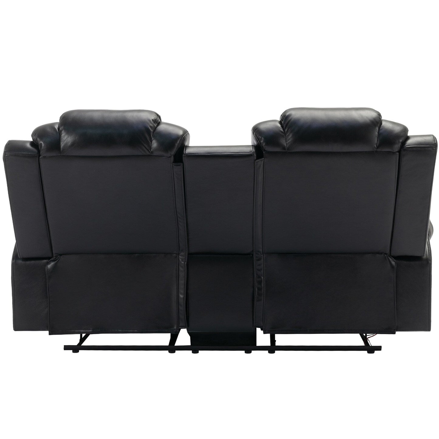 Roomfitters Manual Recliner Loveseat with Hideaway Storage, Dual Cup Holders, and Comfortable Design