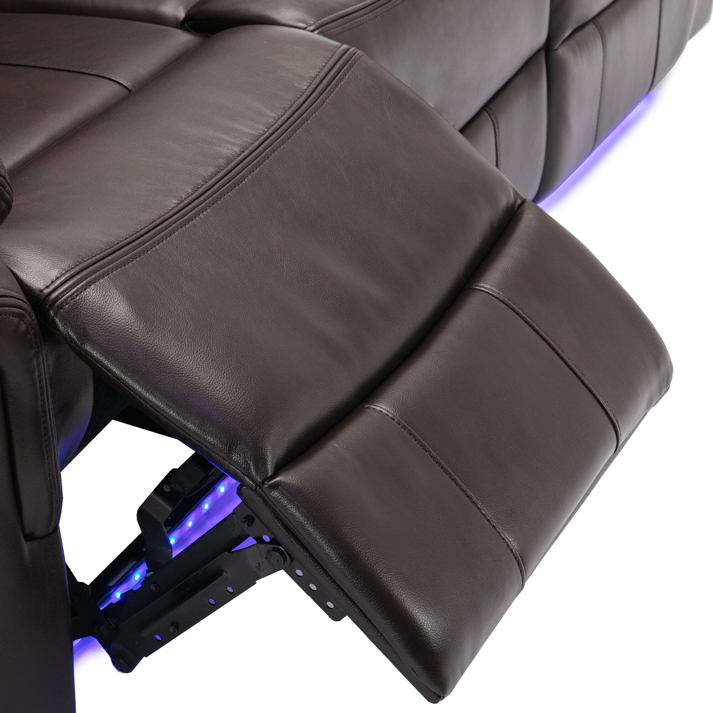 Roomfitters Manual Recliner Loveseat with Hideaway Storage, Dual Cup Holders, and Comfortable Design