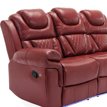Roomfitters Manual Rocking Recliner Chair with Center Console, Perfect Home Theater Seating for Living Room