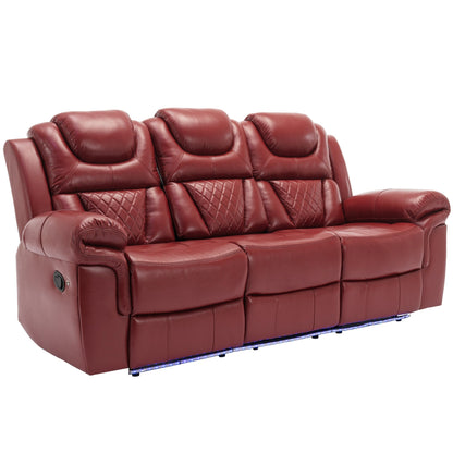 Roomfitters Manual Rocking Recliner Chair with Center Console, Perfect Home Theater Seating for Living Room