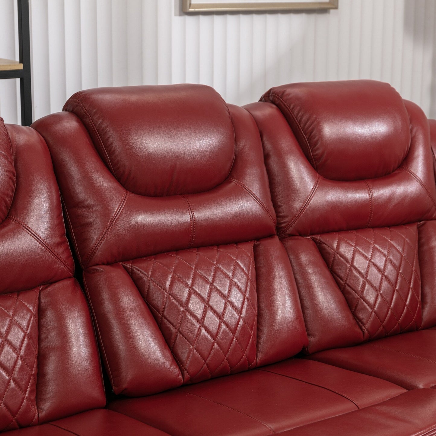 Roomfitters Manual Rocking Recliner Chair with Center Console, Perfect Home Theater Seating for Living Room
