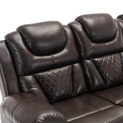 Roomfitters Manual Rocking Recliner Chair with Center Console, Perfect Home Theater Seating for Living Room