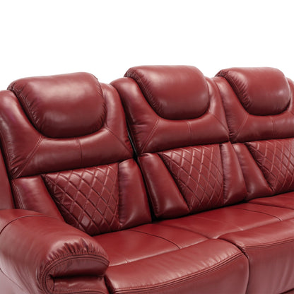 Roomfitters Manual Rocking Recliner Chair with Center Console, Perfect Home Theater Seating for Living Room