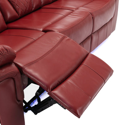 Roomfitters Manual Rocking Recliner Chair with Center Console, Perfect Home Theater Seating for Living Room