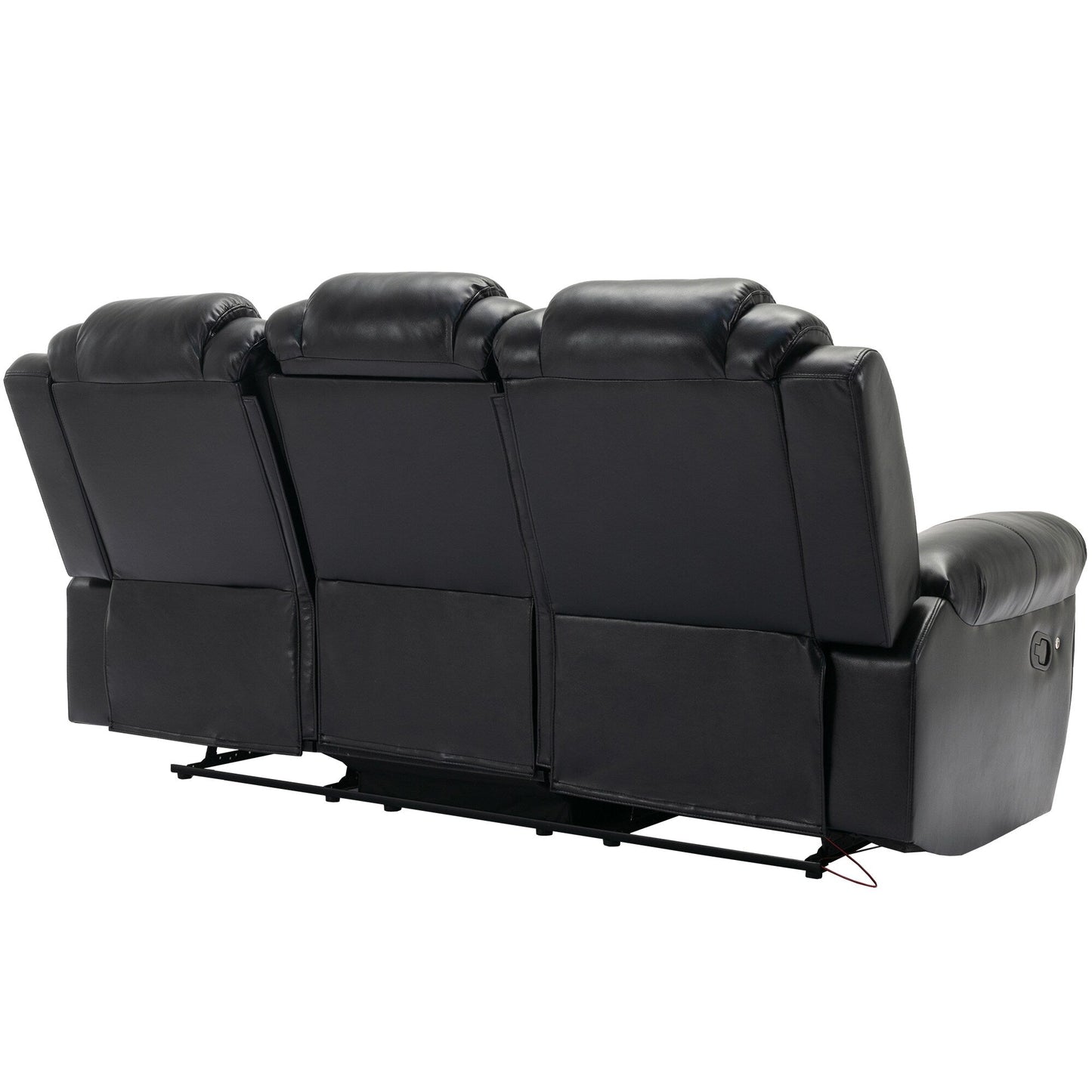 Roomfitters Manual Rocking Recliner Chair with Center Console, Perfect Home Theater Seating for Living Room