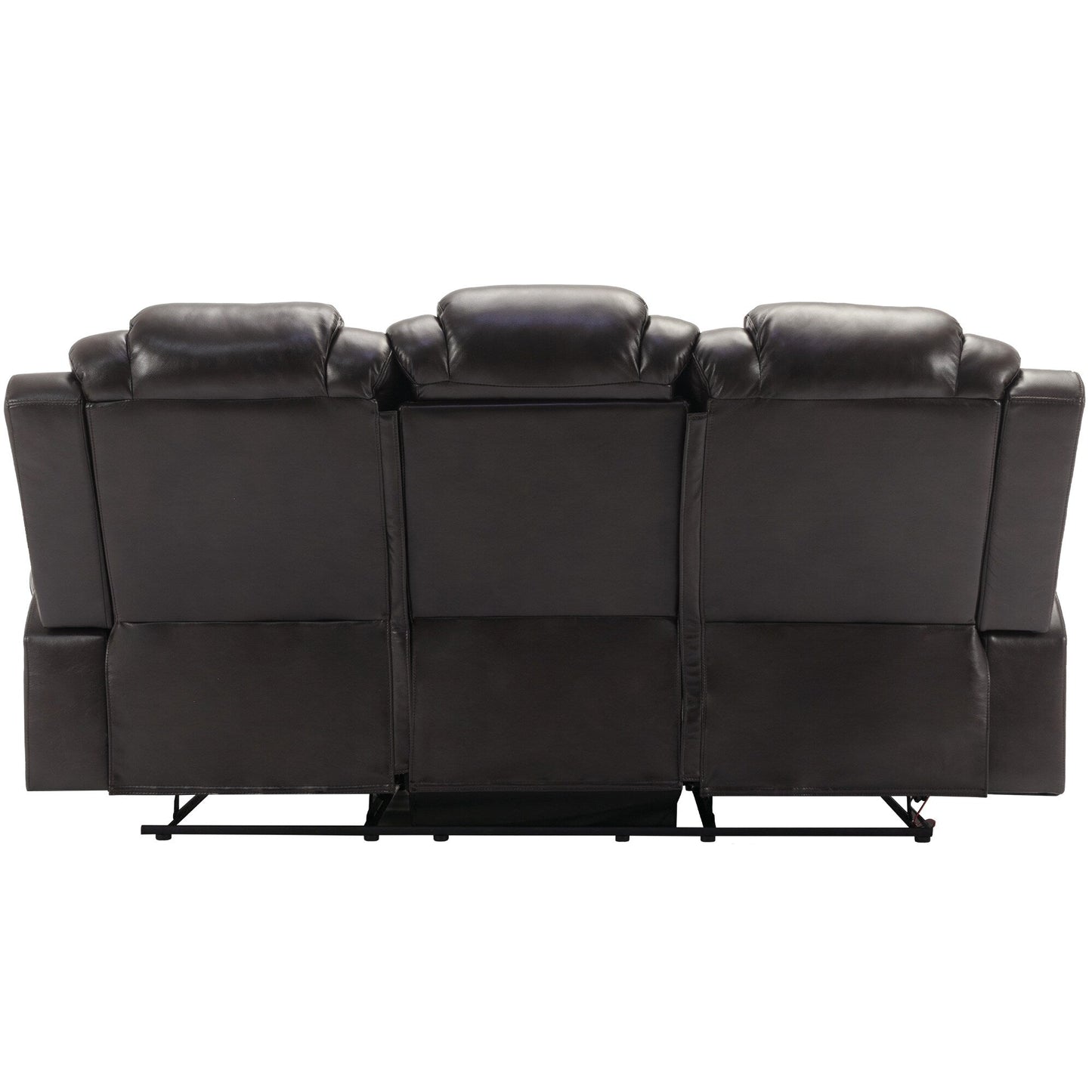 Roomfitters Manual Rocking Recliner Chair with Center Console, Perfect Home Theater Seating for Living Room