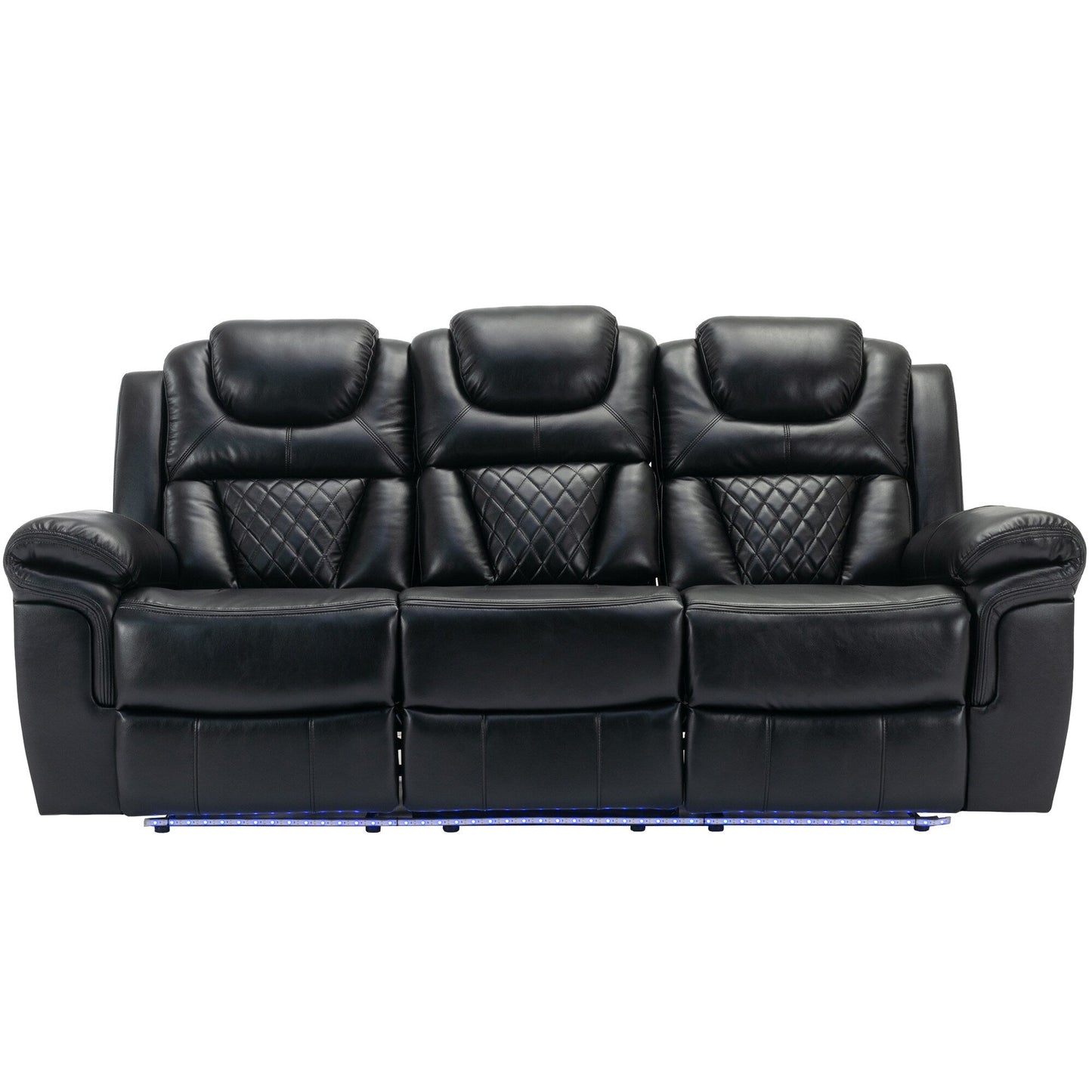 Roomfitters Manual Rocking Recliner Chair with Center Console, Perfect Home Theater Seating for Living Room