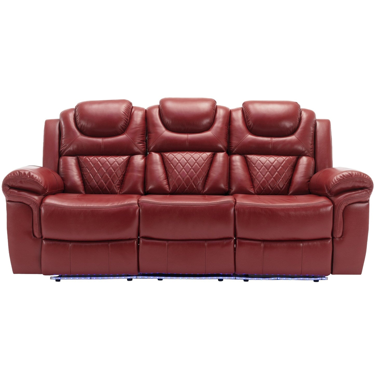 Roomfitters Manual Rocking Recliner Chair with Center Console, Perfect Home Theater Seating for Living Room