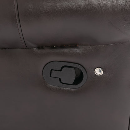 Roomfitters Manual Rocking Recliner Chair with Center Console, Perfect Home Theater Seating for Living Room