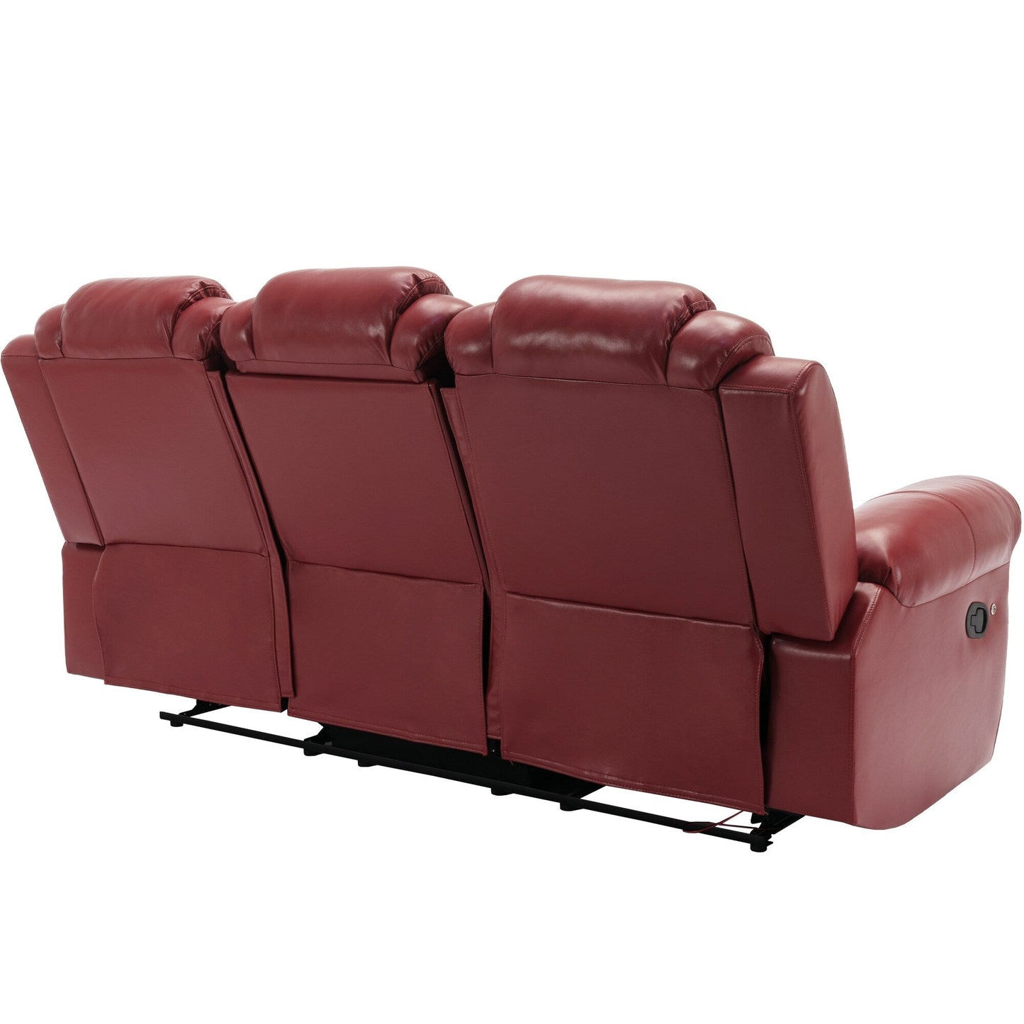 Roomfitters Manual Rocking Recliner Chair with Center Console, Perfect Home Theater Seating for Living Room