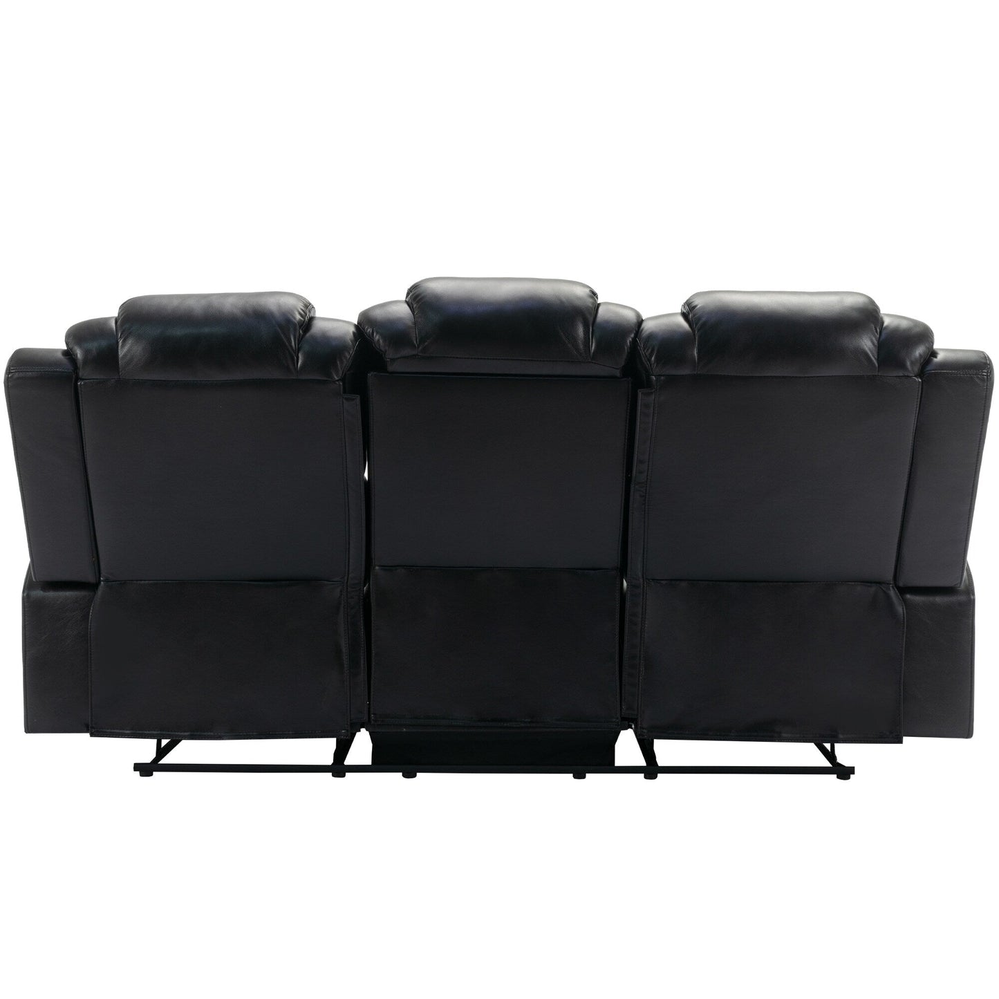 Roomfitters Manual Rocking Recliner Chair with Center Console, Perfect Home Theater Seating for Living Room