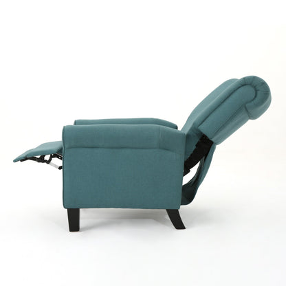 Roomfitters Manual Standard Recliner, Comfortable Lounge Chair for Living Room, Bedroom, Teal