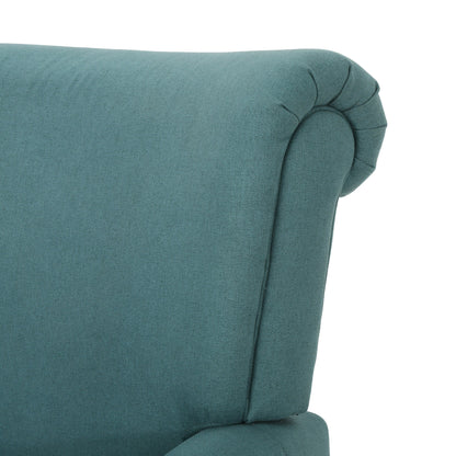 Roomfitters Manual Standard Recliner, Comfortable Lounge Chair for Living Room, Bedroom, Teal