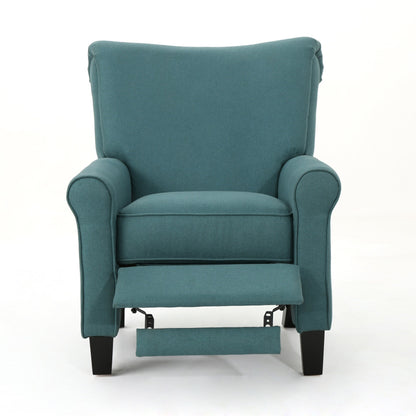 Roomfitters Manual Standard Recliner, Comfortable Lounge Chair for Living Room, Bedroom, Teal