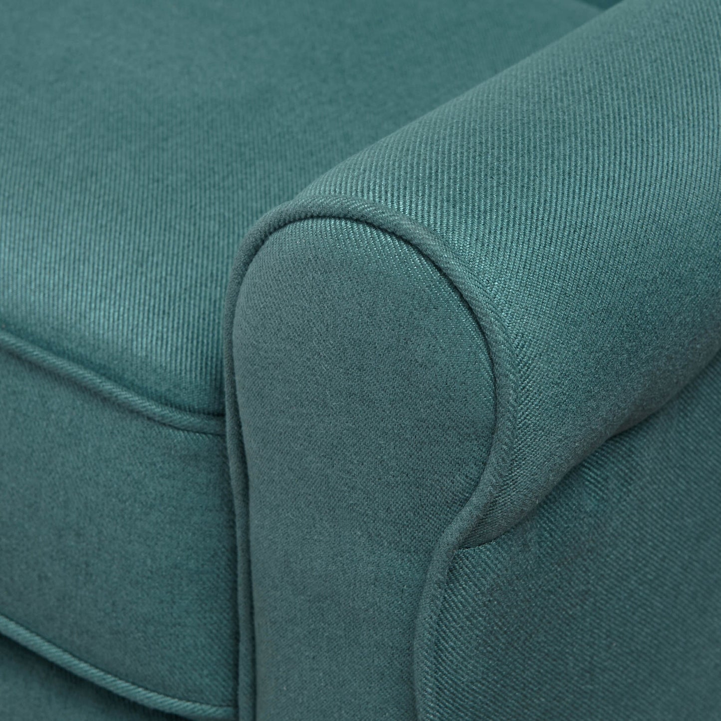 Roomfitters Manual Standard Recliner, Comfortable Lounge Chair for Living Room, Bedroom, Teal