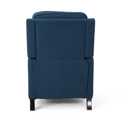 Roomfitters Manual Standard Recliner, Compact Recliner for Living Room, Bedroom, Navy Blue