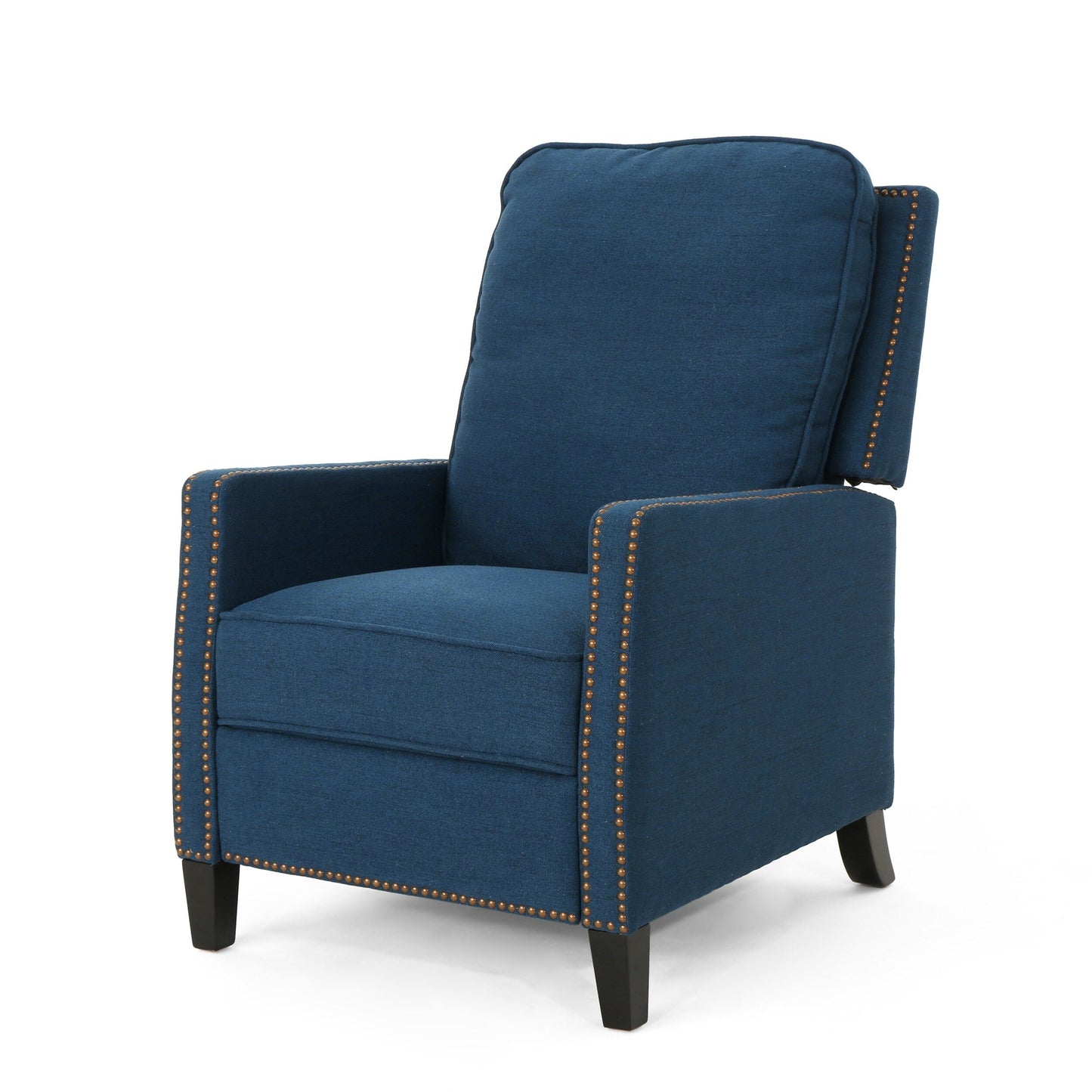 Roomfitters Manual Standard Recliner, Compact Recliner for Living Room, Bedroom, Navy Blue