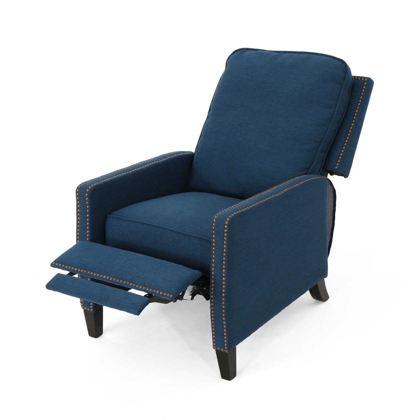 Roomfitters Manual Standard Recliner, Compact Recliner for Living Room, Bedroom, Navy Blue