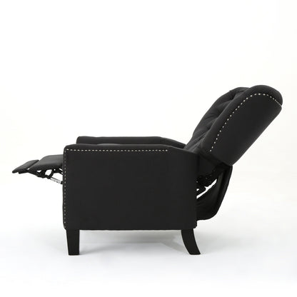 Roomfitters Modern Fabric Push Back Recliner, Comfortable Lounge Chair for Living Room, Bedroom