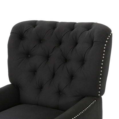Roomfitters Modern Fabric Push Back Recliner, Comfortable Lounge Chair for Living Room, Bedroom